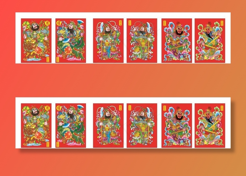 门神画图片cdr矢量模版下载