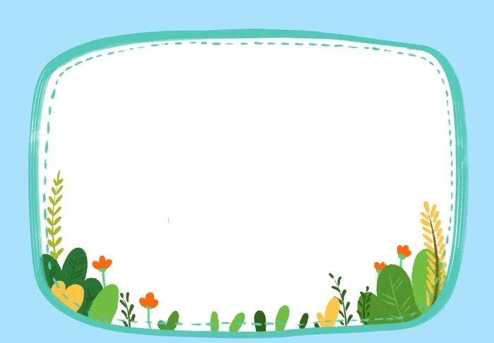 植物边框图片(3000x2176)psd模版下载