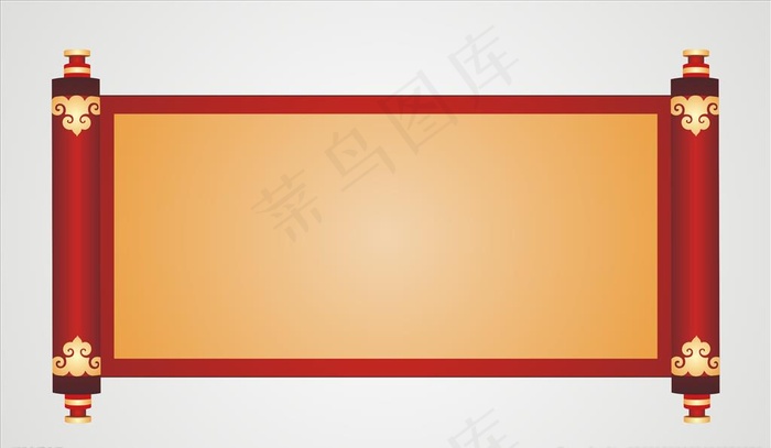 矢量卷轴 画轴图片