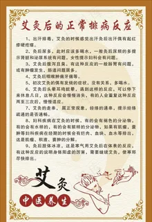 中医养生艾灸后的正常排病反应图片