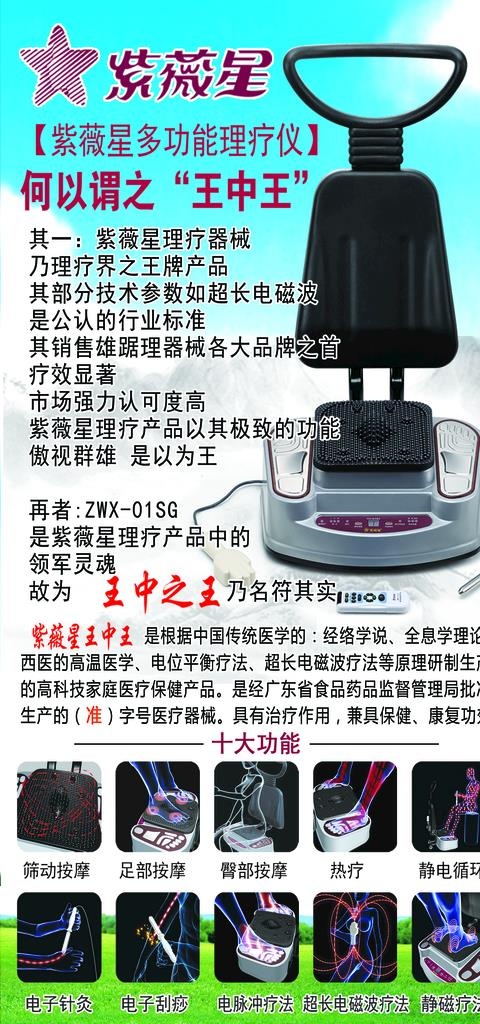 紫薇星王中多功能理疗仪01SG图片(1701x3402)psd模版下载