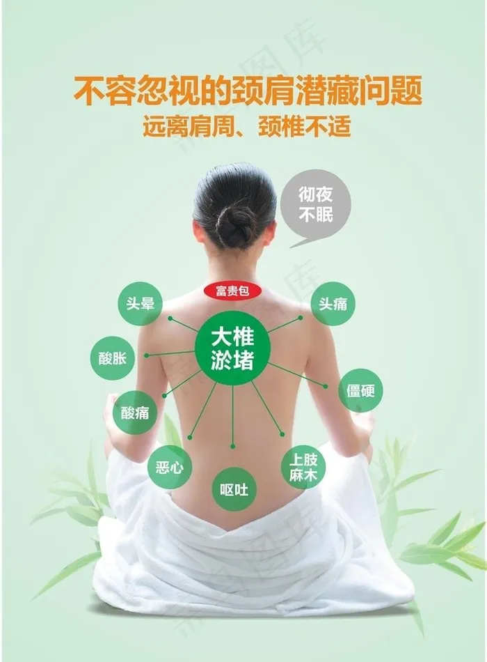 肩颈海报图片cdr矢量模版下载