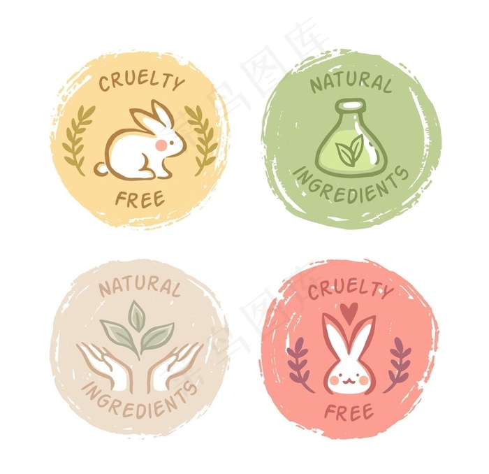 欧式可爱卡通印章图形图片