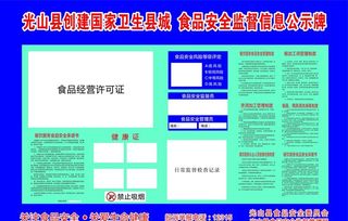 食品安全公示牌图片