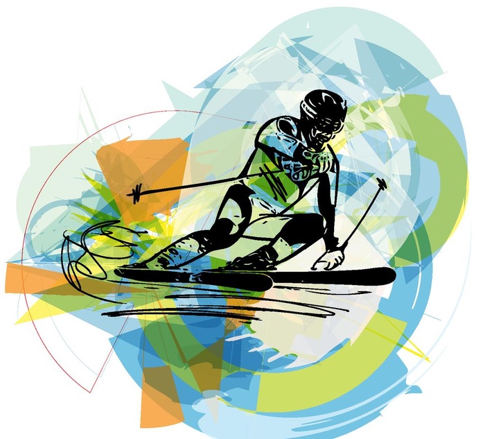 双板滑雪人物图片