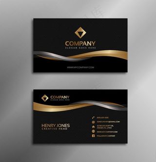 黑金高端名片图片