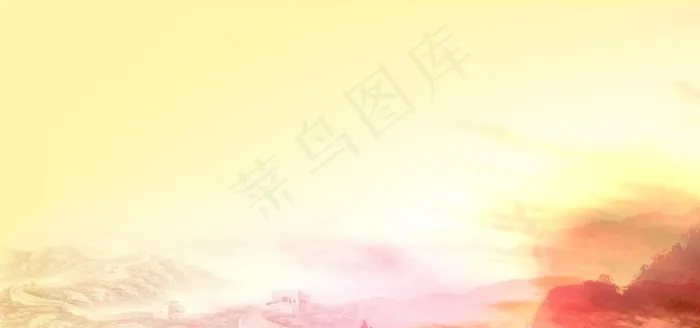 长城背景图 图片psd模版下载