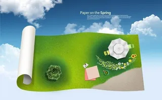 草坪草地公园平面图分层素材图片