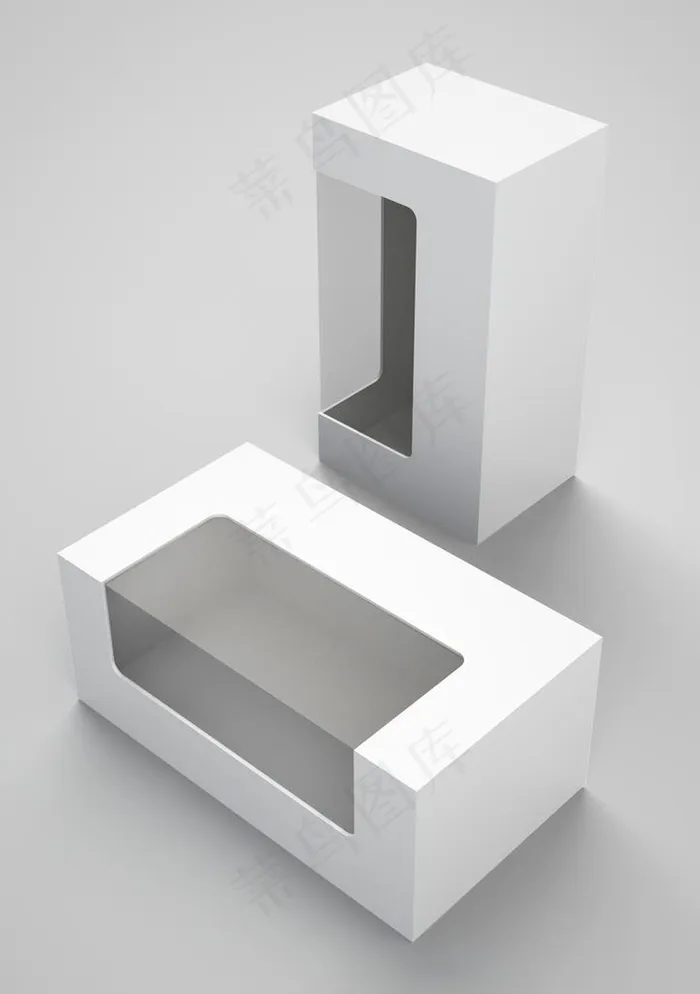 透明盒子样机图片(2000x2721)psd模版下载