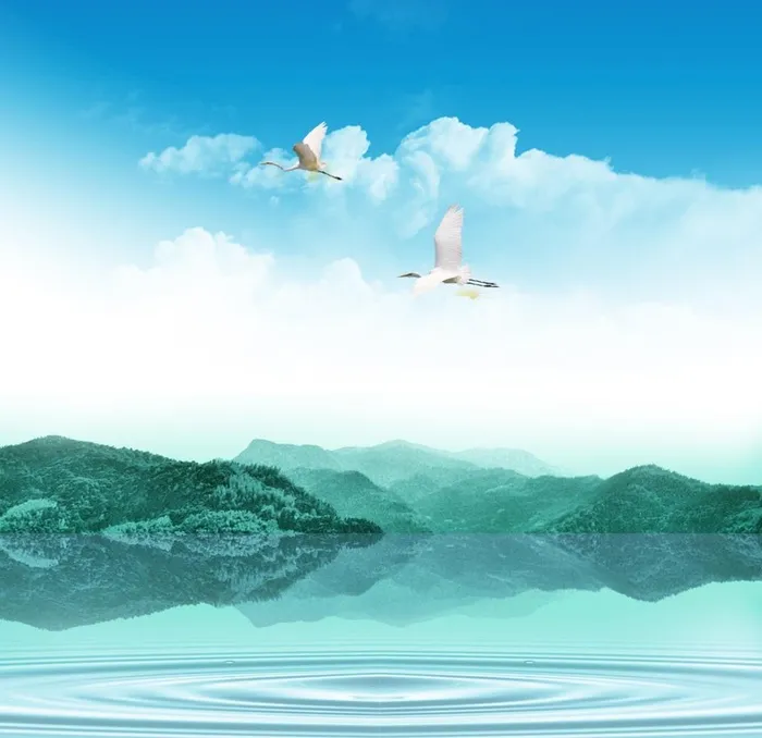 青山绿水 图片(1000x1000)psd模版下载