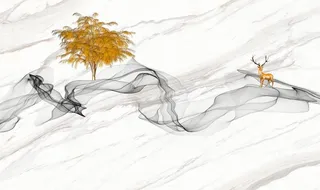 发财树飘丝石纹背景图片