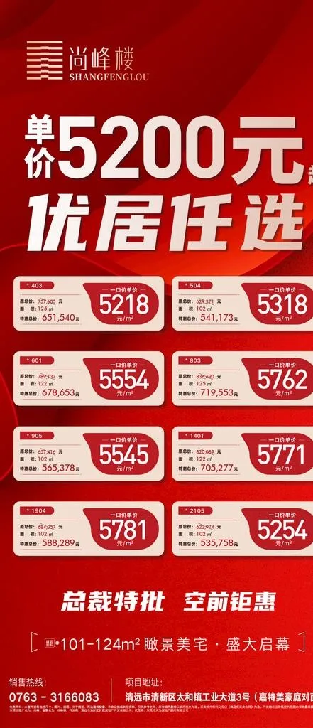地产房源热销海报图片(1125x2436)psd模版下载