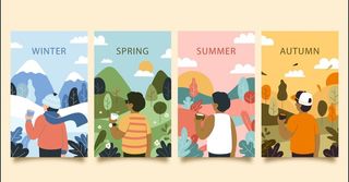 四季插画  图片