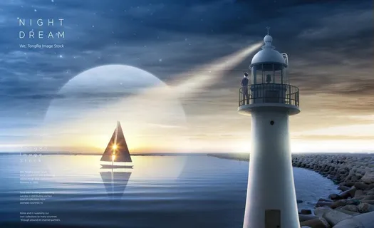 大海抽象合成背景图片