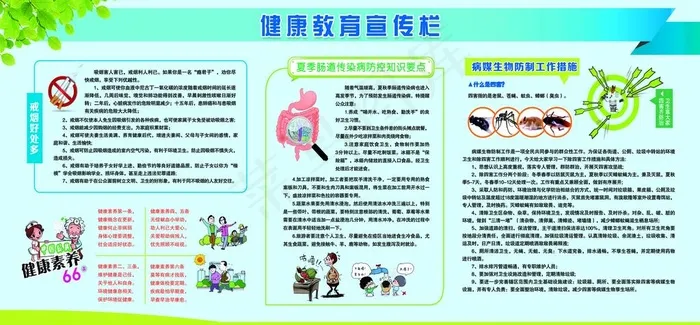 创卫宣传栏图片psd模版下载