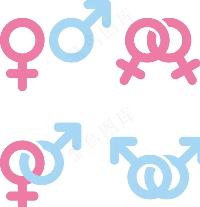 男女图标图片ai矢量模版下载