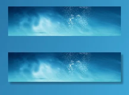 护肤品海报化妆品水蓝色背景图片