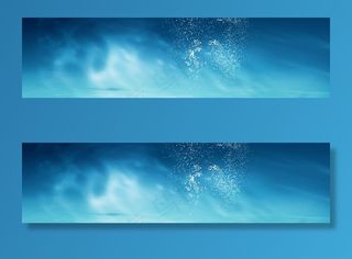 护肤品海报化妆品水蓝色背景图片