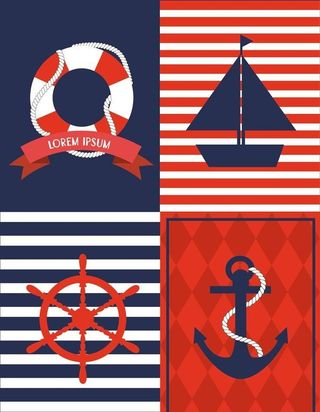 航海水手海军图标,船锚,船锚图标,