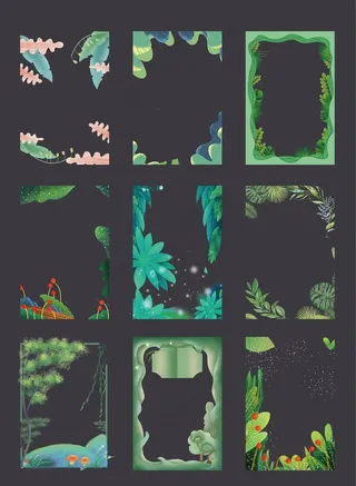 花草植物边框图片