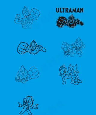 特曼凹凸曼怪兽简笔画卡通儿童图片