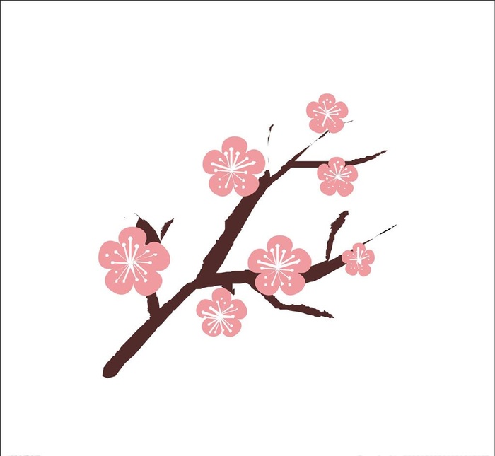 矢量桃花图片