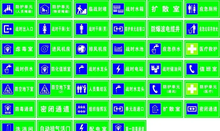 防空标示牌图片cdr矢量模版下载