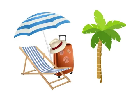 躺椅 椰子树图片