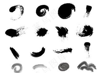 毛笔 笔触 墨水 中国风图片