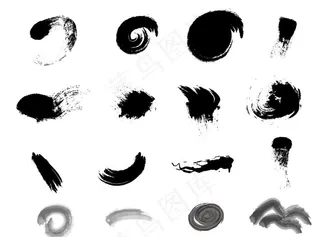 毛笔 笔触 墨水 中国风图片