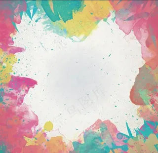 彩色复古做旧花纹边框图片