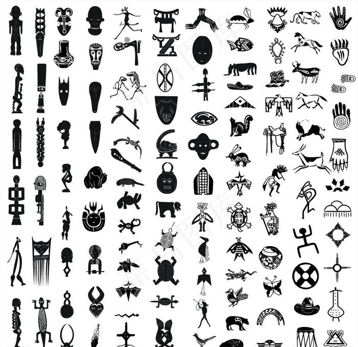 非洲元素矢量素材图片