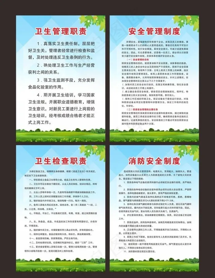 厨房制度图片cdr矢量模版下载