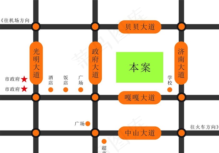 路线图图片cdr矢量模版下载