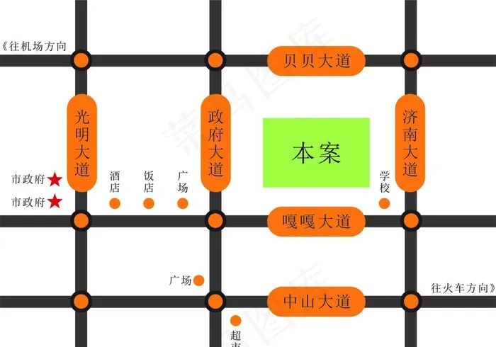 路线图图片cdr矢量模版下载