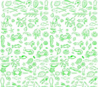 海鲜线条图图片