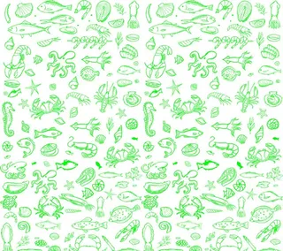 海鲜线条图图片