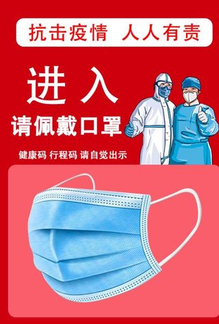 佩戴口罩图片