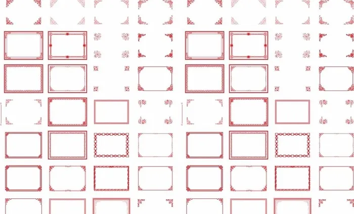 中国风复古边框素材图片cdr矢量模版下载