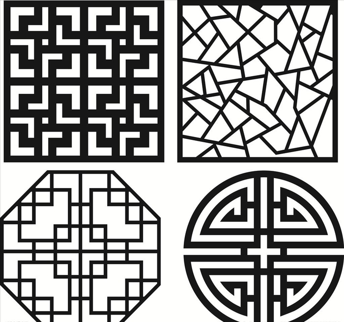 中国风窗花图片cdr矢量模版下载
