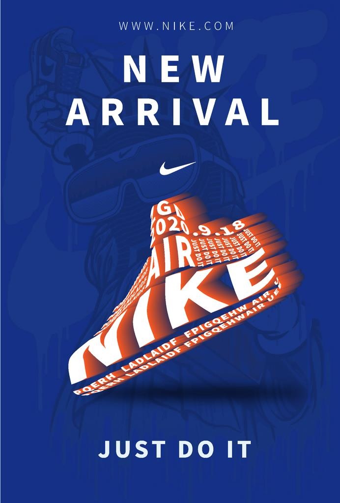 耐克海报 just do it图片ai矢量模版下载