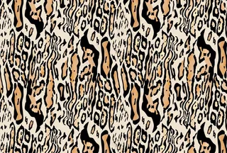 豹纹花型设计图片