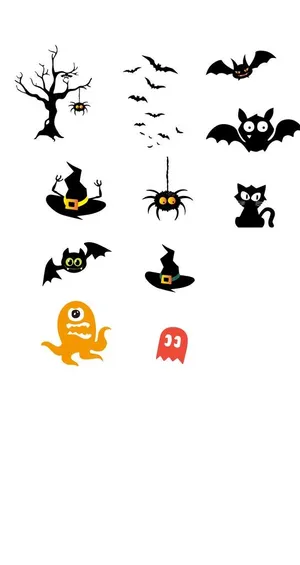 万圣节元素矢量素材免抠图片