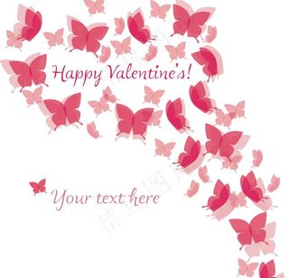 粉色飞舞的蝴蝶图片