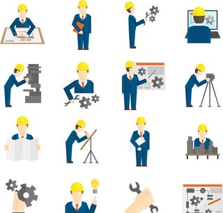 卡通建筑工人图片