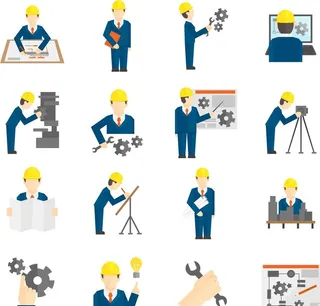 卡通建筑工人图片