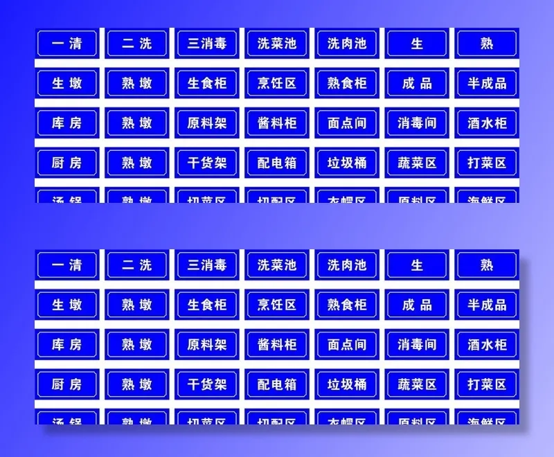 厨房标识牌图片cdr矢量模版下载