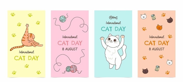 卡通猫图片ai矢量模版下载