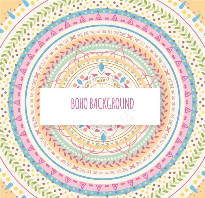 波西米亚图片ai矢量模版下载