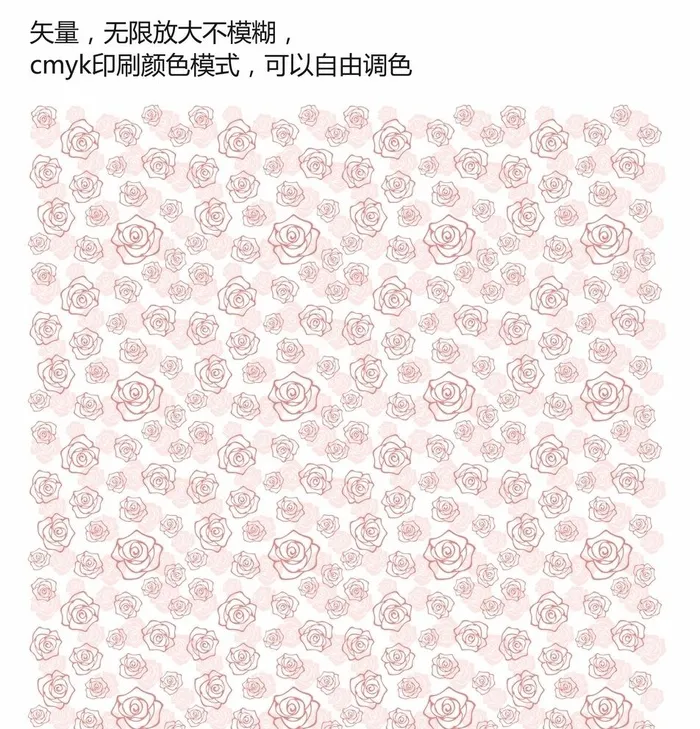 玫瑰花底纹花纹花边背景图片